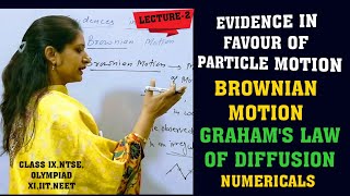 Graham's Law Of Diffusion|Evidence In Favour Of Particle Motion| Brownian Motion| CLASS  IX,XI,NTSE