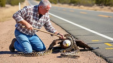 Animal Rescue AI: Saving an Eagle Trapped by a Giant Python