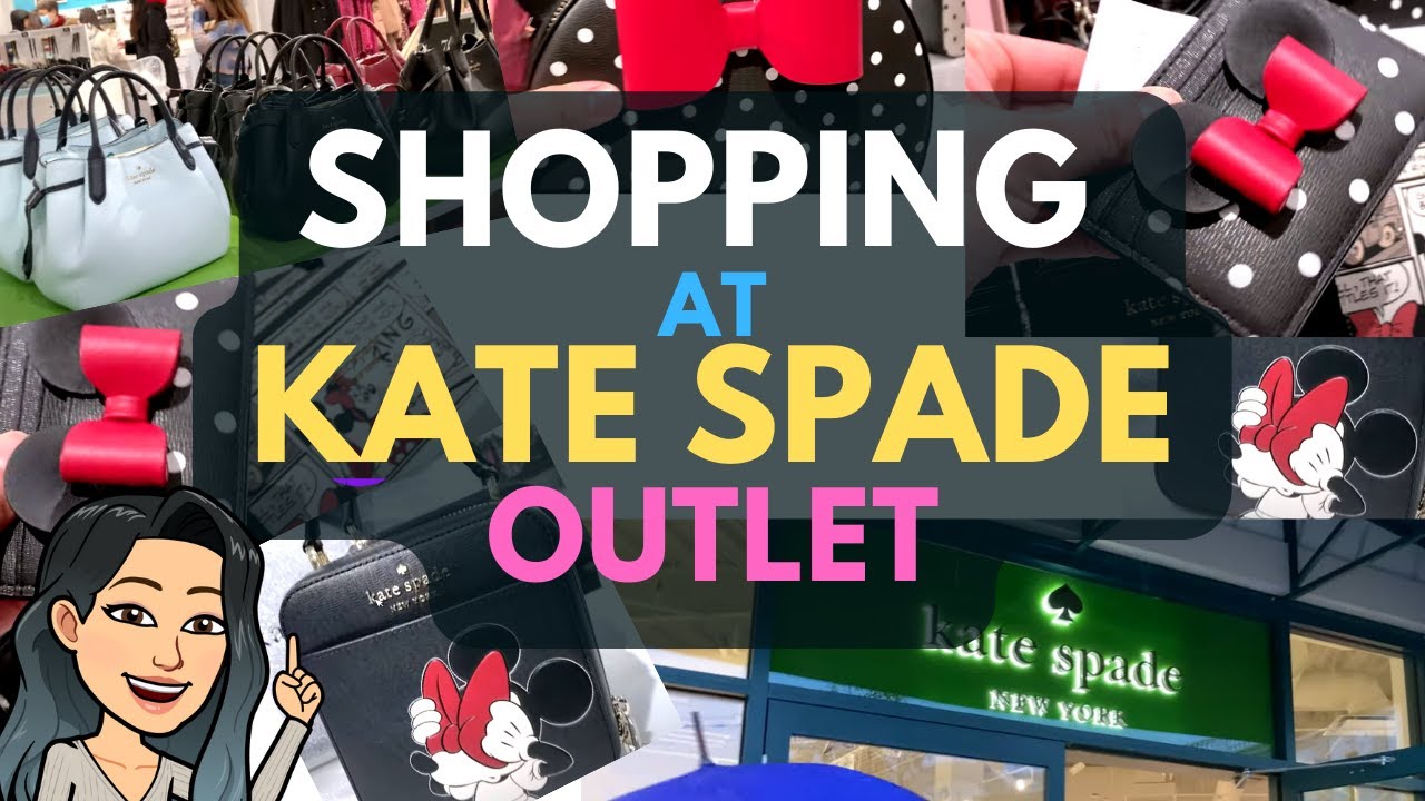 SHOPPING AT KATE SPADE OUTLET🛍 What's NEW at KATE SPADE? KATE SPADE MINNIE  BAG KATE SPADE DISNEY - YouTube