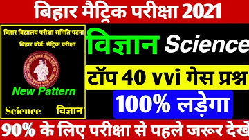 10th Science Top Vvi Objective question 2021 || Bihar Board Matric Science important question 2022
