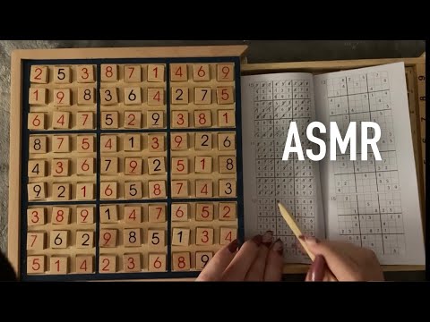 😴 ASMR - Wooden puzzle - Sudoku (8)- Clicky Whispers