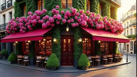 Thumbnail of Morning French Cafe Ambience Jazz Relaxing Music at Spring Coffee Shop Ambience for Good Mood