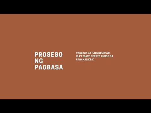 proseso ng pagbasa