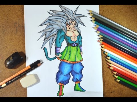 Como Desenhar o Goku SSJ 5 - Passo a Passo 