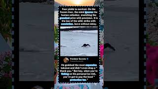 POV: You're Ice Fishing but a Mink Is the Restaurant Manager.#MinkStealsFish #IceFishingHeist