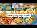 60 MEALS FOR $15 | EXTREME GROCERY BUDGET CHALLENGE