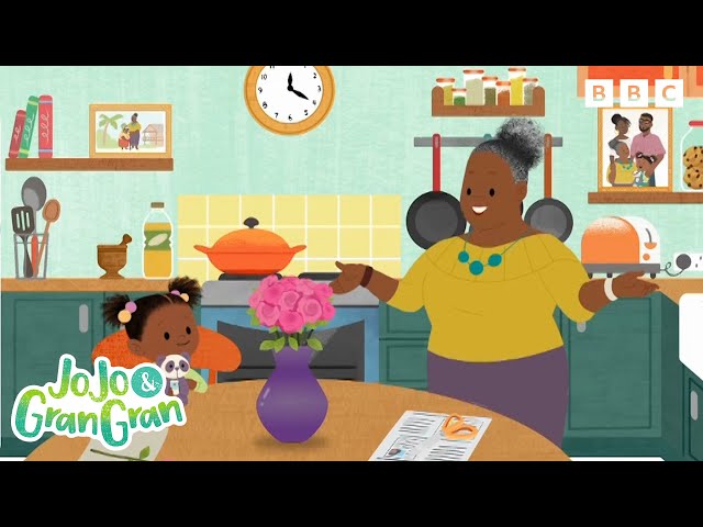 Composting Old Flowers | It's Time to Press a Flower | JoJo and Gran Gran Official class=