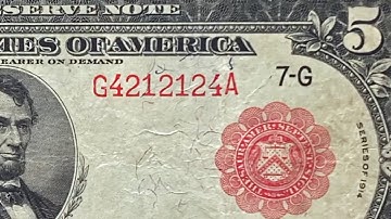 Red Seal $5 with a Radar Serial Number  Fancy Friday