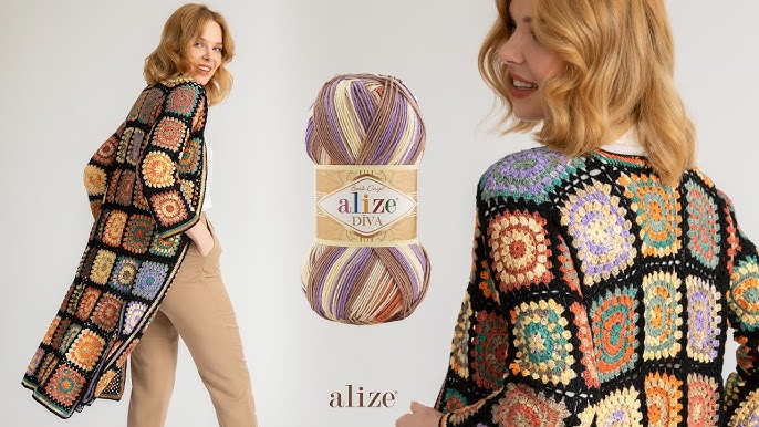 Crochet Colorful Spring Vest with Alize Cotton Gold 
