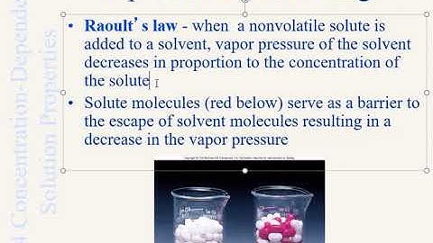 COLLIGATIVE PROPERTIES    VAPOR PRESSURE LOWERING, BOILING POINT ELEVATION AND FREEZING POINT DEPRES