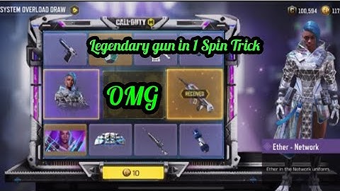 System Overload Draw Legendary Gun in 1 spin Trick | Call of duty Mobile