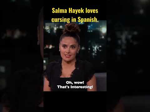 Salma Hayek loves cursing in Spanish. #vocabularywords #aprenderingles #learnenglish #esl