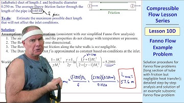 Compressible Flow Lesson 10D: Fanno Flow Example Problem