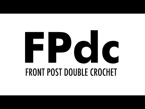 フロントポストダブルかぎ針編み（FPdc）::かぎ針編みの略語::右利き