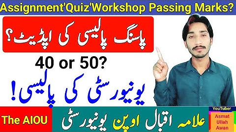 AIOU Autumn 2023 Passing Policy Update | AIOU Passing Marks 2024 | AIOU Autumn 2023 | The AIOU