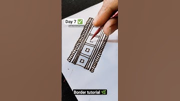 border tutorial 🌿 | Day 7 | Mehndi class | mehndi design for beginners | mehndi lagana sikhe #shorts