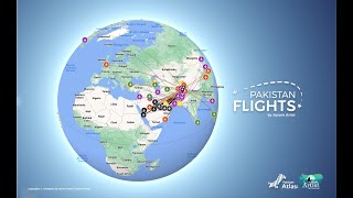 Pakistan's First All Airports Flight Route Map Launch | KHI | LHE | ISB | PEW | MUX | Assam Artist