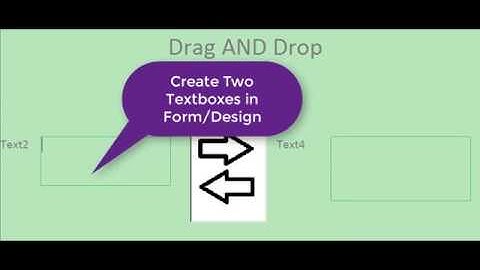 Drag-and-Drop Operation on MS Access Form Textboxes