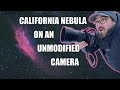 California Nebula on an Unmodified Camera + Samyang 135mm f2