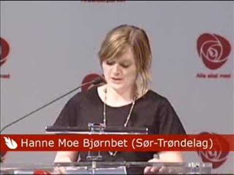 Hanne Moe Bjrnbet p Arbeiderpartiets landsmte