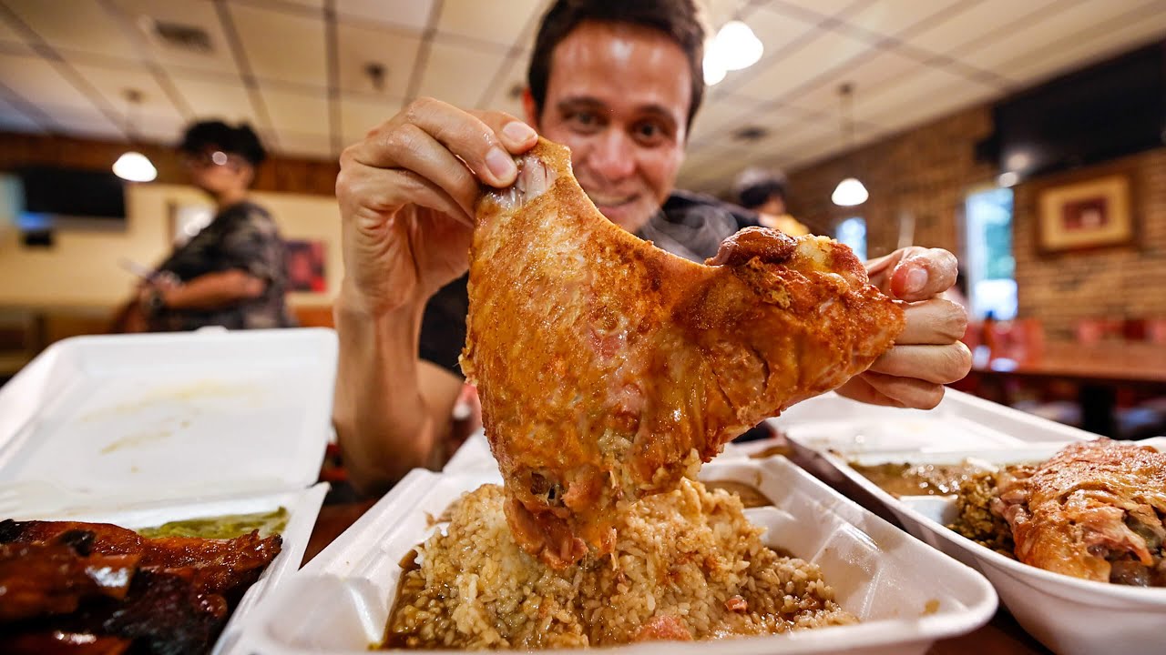 2 Pound TURKEY WINGS!! Giant SOUL FOOD at Laura’s II - Lafayette! | Mark Wiens