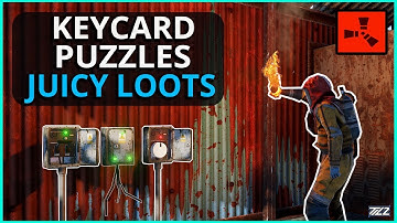 Keycard PUZZLES Give Great LOOT! Rust Survival Gameplay