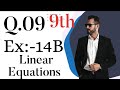 Exercise 14B Linear Equations RS Aggarwal 9th Maths 2026 Full Solutions