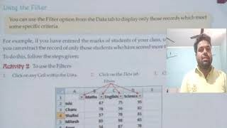 Class 7  Using filter in Excel