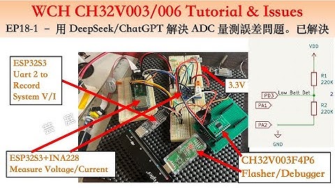 WCH CH32V003/006 Tutorial & Issues EP18-1 – 用 DeepSeek/ChatGPT 解決 ADC 量測誤差問題。已解決