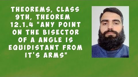 Theorems, Class 9th, Theorem 12.1.4, Line vectors and angle bisectors
