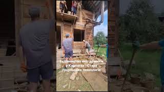 Будівництво еко-домиків у Карпатах | Стара гуцульська технологія #шортс #карпати #гуцульщина#стройка