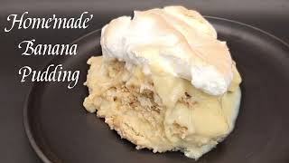 Banana Pudding with Meringue Topping