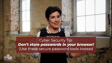 Cyber Security Tip: Don’t store passwords in your browser! Use this secure password tool instead.
