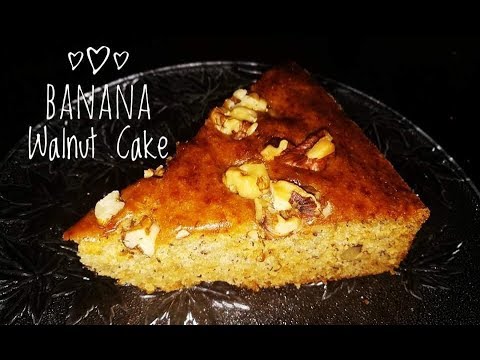 Eggless Banana Walnut Cake Recipe II Just Cakes II