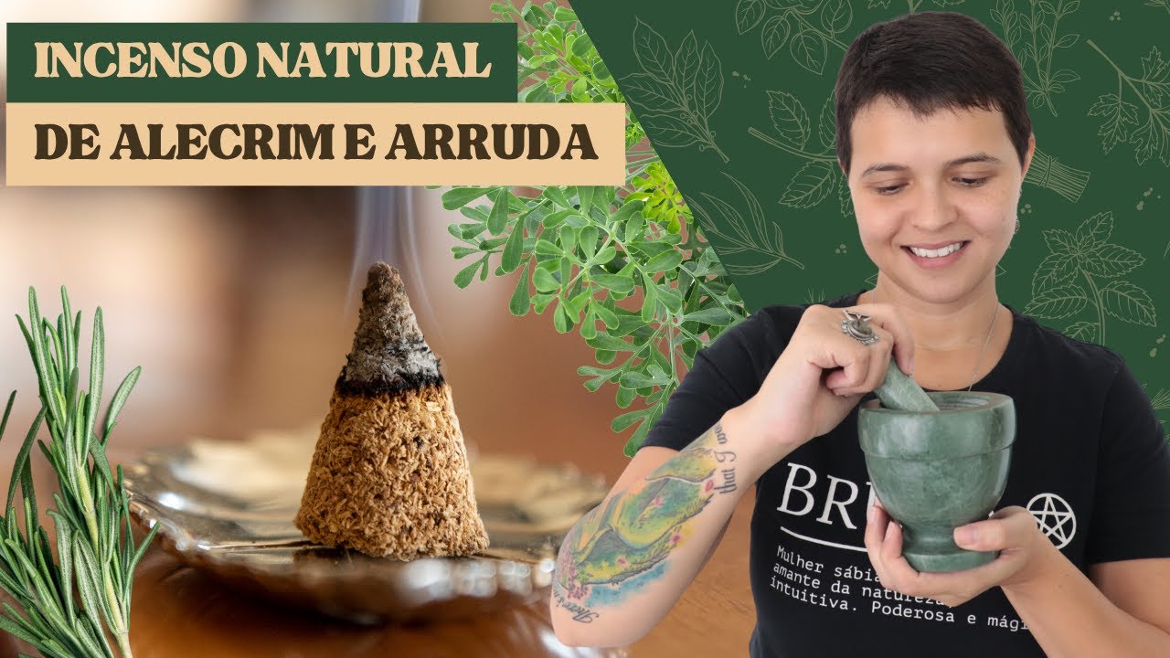 Como fazer um Incenso Natural de Alecrim e Arruda (Cone e Cascata) - Bruxaria, Incensaria e DIY