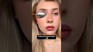 I tried spoon hack 🥄✨ #shorts #makeup #hack