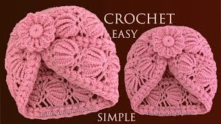 Como tejer a crochet gorro en punto conchas de abanico 3D tejido con ganchillo