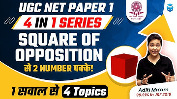 UGC NET Dec 2023 Paper 1 Logical Reasoning | Square of Opposition by Aditi Mam | JRFAdda