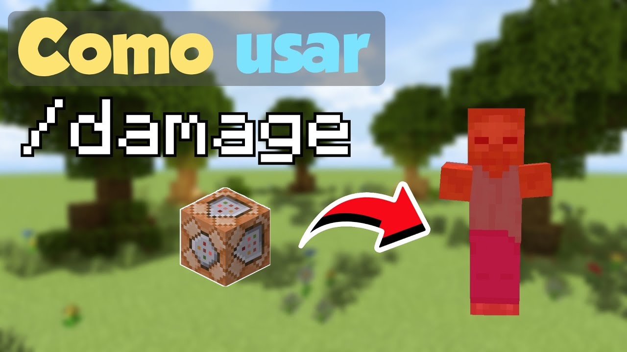 Como usar o COMANDO /DAMAGE no Minecraft! - YouTube