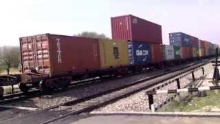 Indian Railway Double Stack Container At Dhankiya level crossing