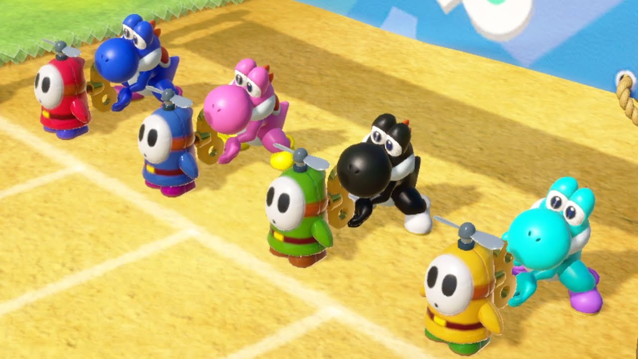 Mario Party Minigames - All Characters are YOSHI!! - YouTube