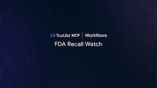 Build AI-Powered Workflows with ToolJet MCP | Automate FDA Drug Recalls in One Prompt