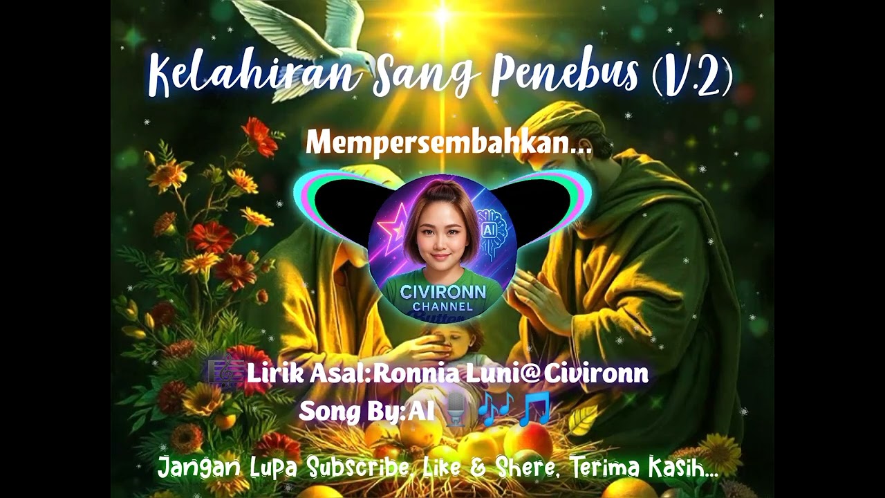 Kelahiran Sang Penebus (V.2)-🎼Lirik Asal:Ronnia Luni@Civironn,Song By:AI🎙️🎶🎵