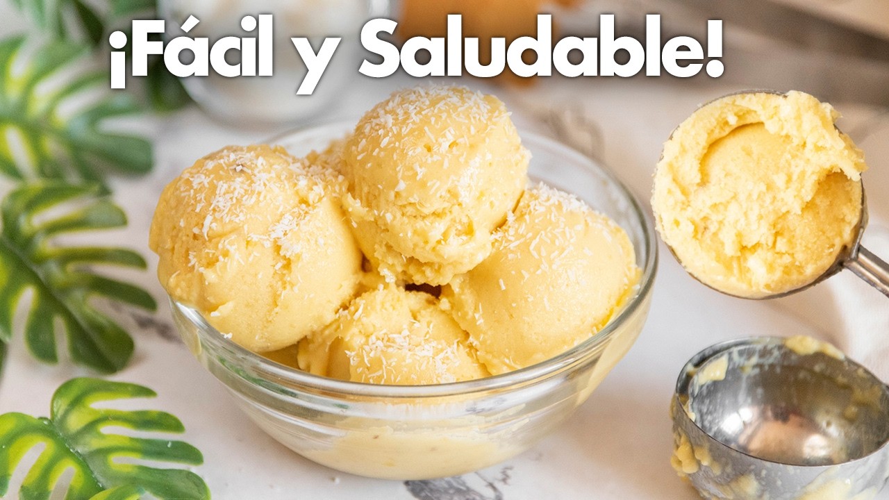 Helado de MANGO Saludable 🍦🥭 (Helado Sin Azúcar con 3 INGREDIENTES)