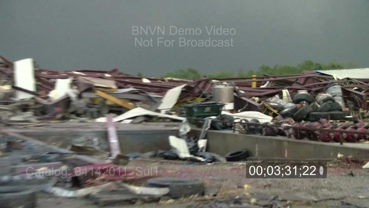 4/14/2011 Tushka, OK tornado and damage video