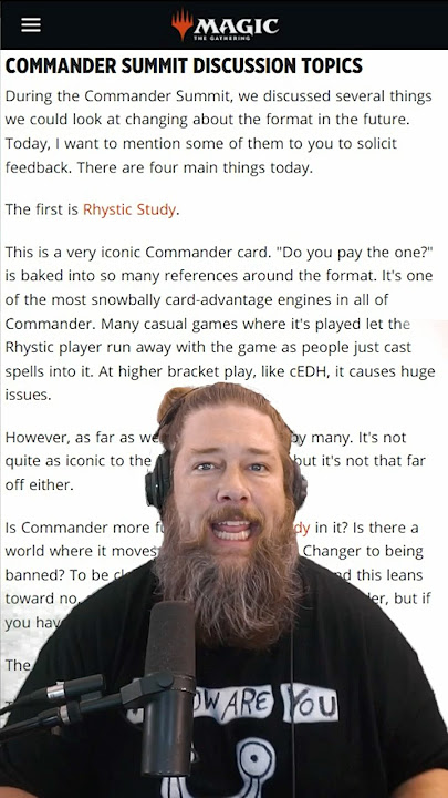 Should Rhystic Study and Thoracle Be Banned? Wizards Wants Our Feedback!