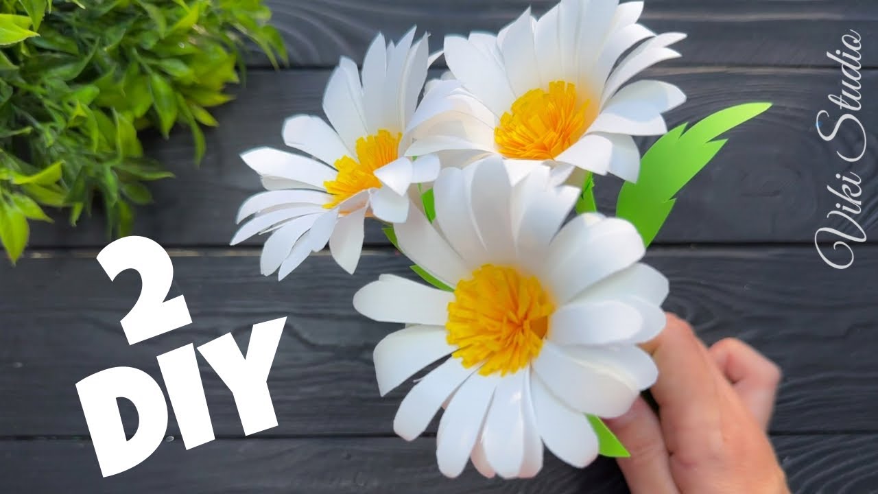 2 ПРОСТЫЕ ИДЕИ 💥 Идеи подарков из бумаги Как сделать бумажные цветы для украшения дома