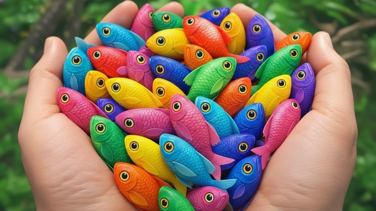 Colorful Surprise Eggs, Turtles, Eels, Butterfly Fish, Koi Fish, Pencilfish, Sailfish