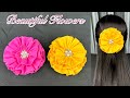 Beautiful Flower Hair Clip. How to make Flower Fabric Hair Clip. DIY Flower Fabric.