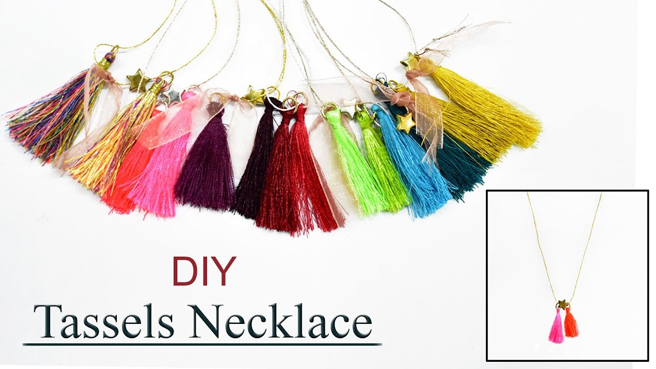 DIY Tassels Necklace with Adjustable Length YouTube